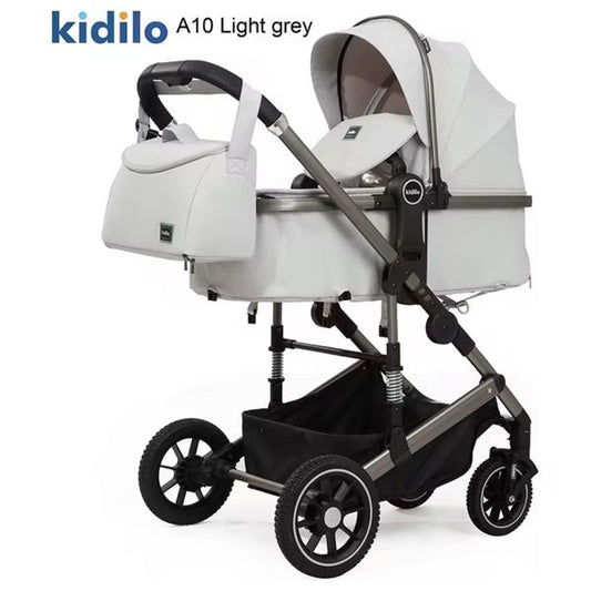 Kidilo A10 - Baby Stroller - Light Gray